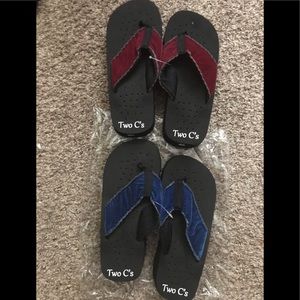 2 Pair Bundle New Flip Flops